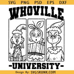 Whoville university svg png, Preppy Christmas svg png, Vintage Christmas svg
