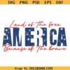 4th of July Land of the Free SVG, America land of the free SVG PNG, Patriotic SVG, Freedom SVG