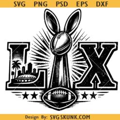 Bad Bunny Super Bowl Svg, Bad Bunny Football Halftime Svg, lx svg