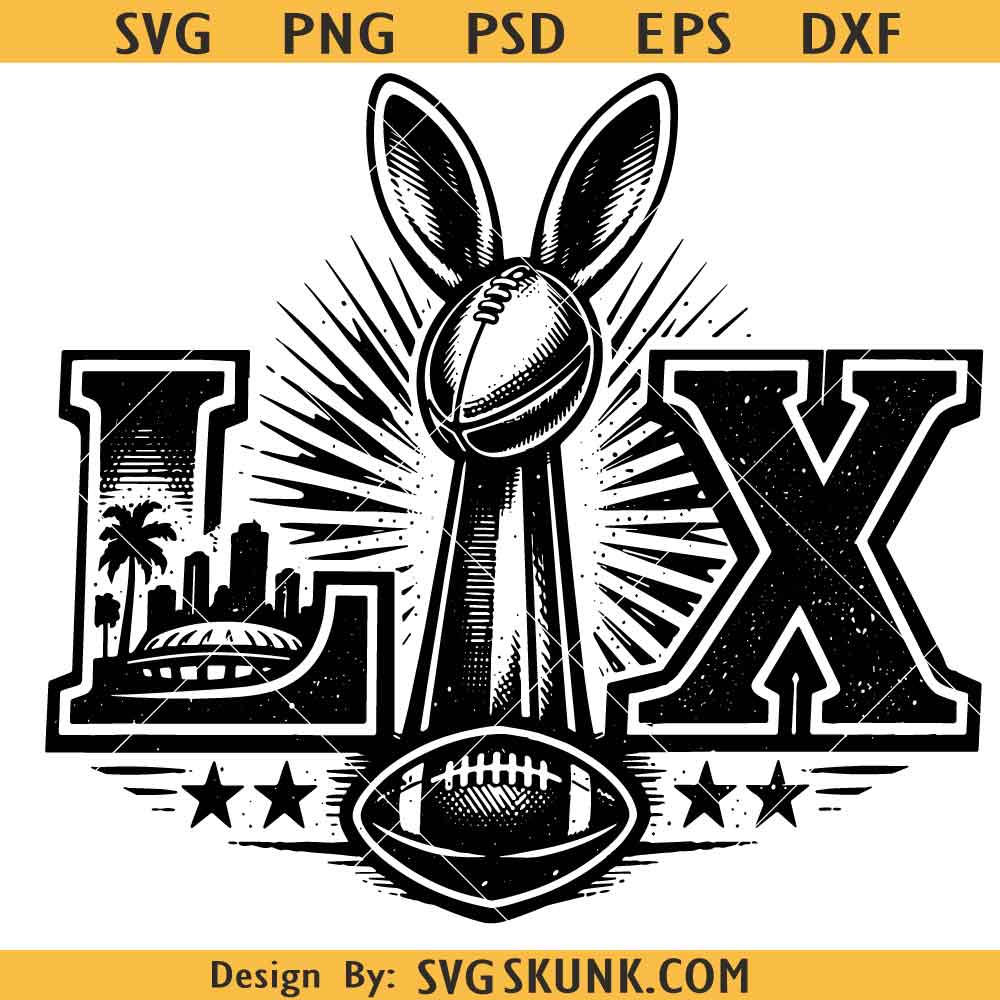 Bad Bunny Super Bowl Svg, Bad Bunny Football Halftime Svg, lx svg