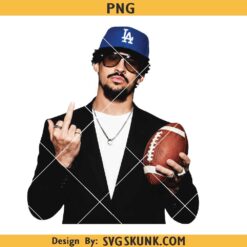 Bad Bunny Middle Finger PNG, Bunny Bowl PNG, team Benito PNG, Bad bunny bowl PNG