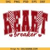 Retro Valentines Day SVG PNG, Heart Breaker SVG, Retro Valentine Varsity SVG, XOXO SVG