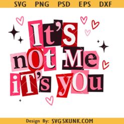Valentine's Day It's Not Me It's You SVG PNG, It's Not Me It's You SVG PNG, Funny Valentine's Day SVG
