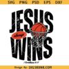 Jesus Always wins Basketball SVG PNG, God Always Wins Design svg, Retro Christian Basketball SVG PNG