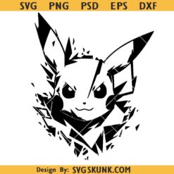 Pikachu From Shards SVG, Pokemon Characters SVG, Pokemon Pikachu SVG