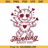 Sassy Voodoo Doll Valentine day svg, Thinking about you Valentine svg, Anti Valentine Voodoo Doll SVG