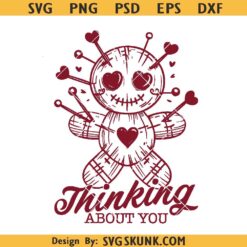Sassy Voodoo Doll Valentine day svg, Thinking about you Valentine svg, Anti Valentine Voodoo Doll SVG