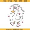 Silly Goose on the loose SVG PNG, Valentine Silly Goose Png, Cute Coquette Goose Png, Retro silly goose Png