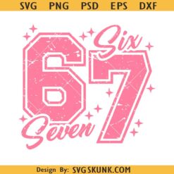 Six Seven Meme SVG, Funny 7th Birthday SVG, I Was 6 Now I Am 7 PNG SVG
