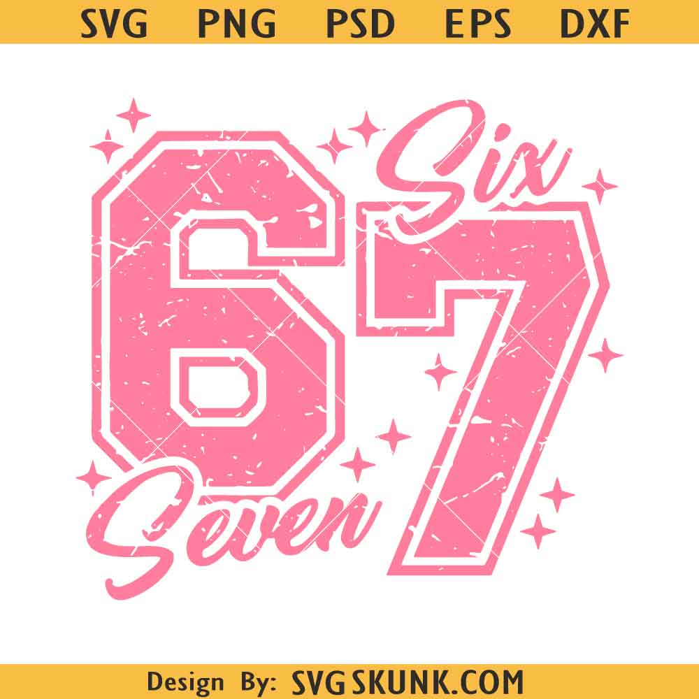 Six Seven Meme SVG Six Seven Meme SVG, Funny 7th Birthday SVG, I Was 6 Now I Am 7 PNG SVG