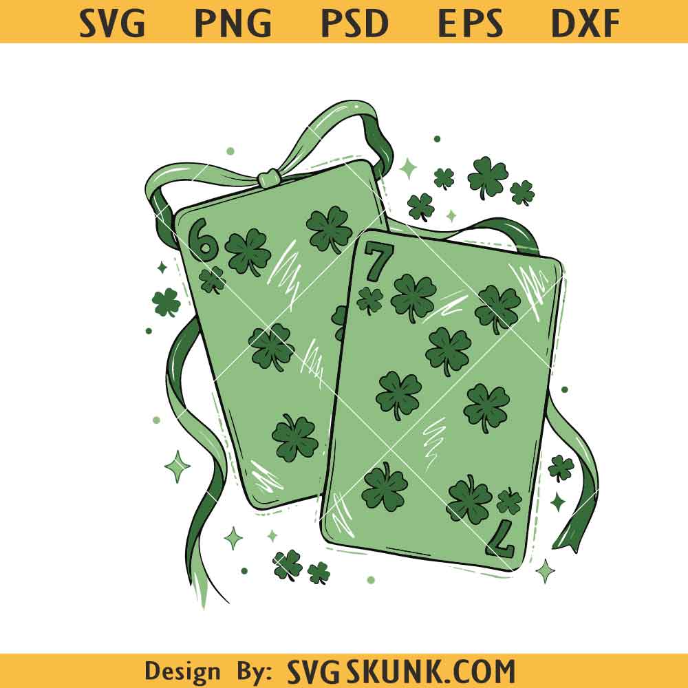 St Patricks Day Png Coquette St Patricks Day Png svg, Lucky Six Seven Shamrock Png svg