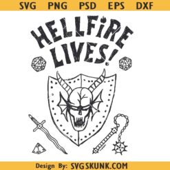 Stranger Things Hellfire Lives SVG, Hellfire club SVG, Vecna Stranger Things svg