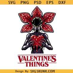 Valentine’s Things SVG PNG, Stranger Valentine SVG PNG, Monster from Upside Down SVG, Anti Valentine SVG