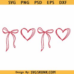 Valentine Coquette Bow Heart SVG