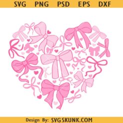 Pink Coquette Valentine Heart SVG PNG, Valentine png , Coquette Valentine Heart png, Valentine SVG