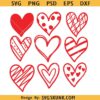 Valentines Day Nine Hearts Svg, Valentines Day SVG PNG