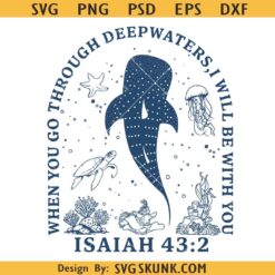 Whale Shark Sublimation svg png, Ocean Bible Verse Svg, Christian svg