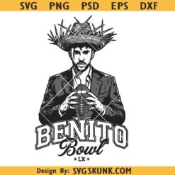 Benito Bowl PNG, Latin Music Halftime Show png, Puerto Rico Football Art, Bad bunny bowl PNG
