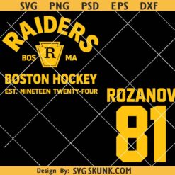 Boston Raiders Hockey svg, Ilya Rozanov #81 svg, Hudson Williams Connor Storrie svg