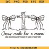 Jesus made her a mama PNG SVG, Christian mom svg, coquette Christian mom svg png