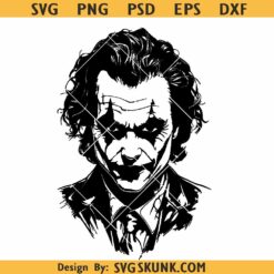 Joker Silhouette Wall Art SVG, Dark Villain svg png, Joker movie svg, Halloween Clown svg