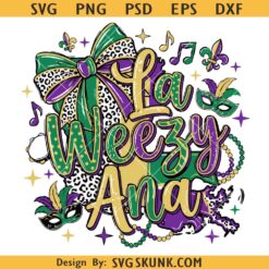 La Weezy Ana svg, Laweezyana png svg, Mardi Gras Coquette bow svg