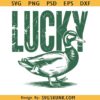 Lucky Duck svg, St Patricks duck svg, St Patrick's Sublimation Lucky Duck svg
