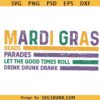 Mardi Gras SVG PNG, Carnival Svg, Fat Tuesday svg, Louisiana Svg, Mardi Gras Beads Svg