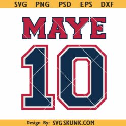 Maye 10 Png Svg, Drake Maye Jersey SVG PNG, Patriots Jersey svg
