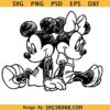 Mickey Minnie Sketch SVG, Disney clipart, Mickey and Minnie Sketch SVG PNG