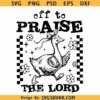 Off to praise the Lord goose PNG, funny Christian goose svg png