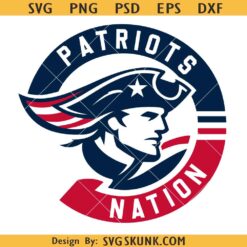 Patriots Nation Logo SVG, New England Football SVG, Patriots Football SVG, Patriots Mascot SVG PNG