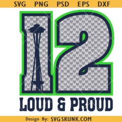 Seattle Football 12th Man PNG SVG, Seahawks Nation Svg, Seattle Football Hawk Png Svg