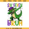 Six Seven Alligator Mardi Gras Svg, Alligator 67 Svg, Mardi Beads 67 Meme svg