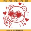 Valentine Bear SVG, teddy bear Valentine SVG PNG, Valentine Day svg