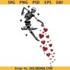 Valentines Day Skeleton hearts Svg, valentine skeleton svg png, Valentine hearts svg
