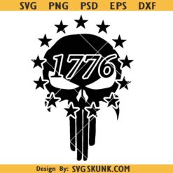 1776 punisher skull SVG PNG, The Punisher America logo SVG