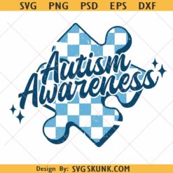 Autism Awareness Checkered puzzle SVG PNG, Autism Month SVG PNG