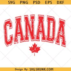 Canada Distressed SVG PNG, Canada text SVG PNG, Canada Varsity font SVG PNG
