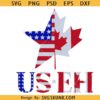 Usa and Canada SVG, Canada Day svg file, Fourth of July svg