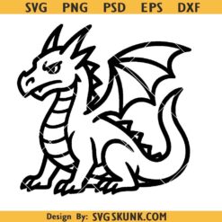 Dragon Vector SVG PNG, vector dragon png svg, dragon svg, Digital Design