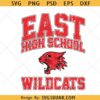 East High School Wildcat SVG PNG, Wildcats mascot svg png