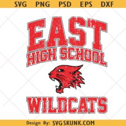 East High School Wildcat SVG PNG, Wildcats mascot svg png