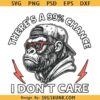 There's a 99% Chance I Don't Care Funny Monkey png svg, Sarcastic Monkey Graphic with Backward Hat and Sunglasses svg