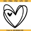 Hand drawn heart SVG, Doodle Heart Svg, Hand drawn heart svg png, digital download