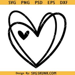 Hand drawn heart SVG, Doodle Heart Svg, Hand drawn heart svg png, digital download