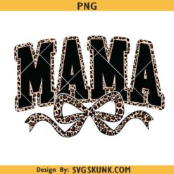Mama Leopard Coquette Bow PNG, Leopard Mama png