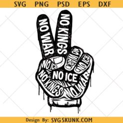 No Kings No war No ICE svg png, No kings in America protest SVG PNG