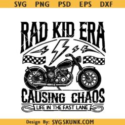 Rad kid Era SVG PNG, causing chaos svg png, Toddler onesie svg png