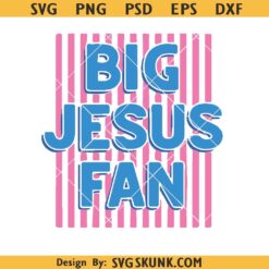 Striped Big Jesus Fan PNG SVG